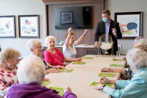 Cognitive health helps seniors feel connected in a bingo game