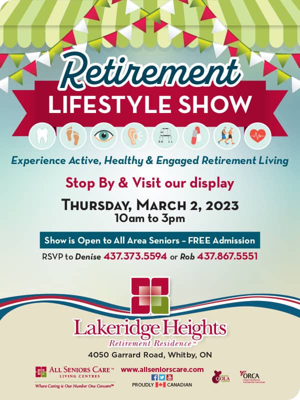 Featured image for “Whitby’s Newest Retirement Lifestyle Show is Coming to Lakeridge Heights”
